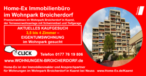 AKTUELLES KAUFGESUCH 3,5 bis 4 Zimmer EIGENTUMSWOHNUNG im Wohnpark gesucht